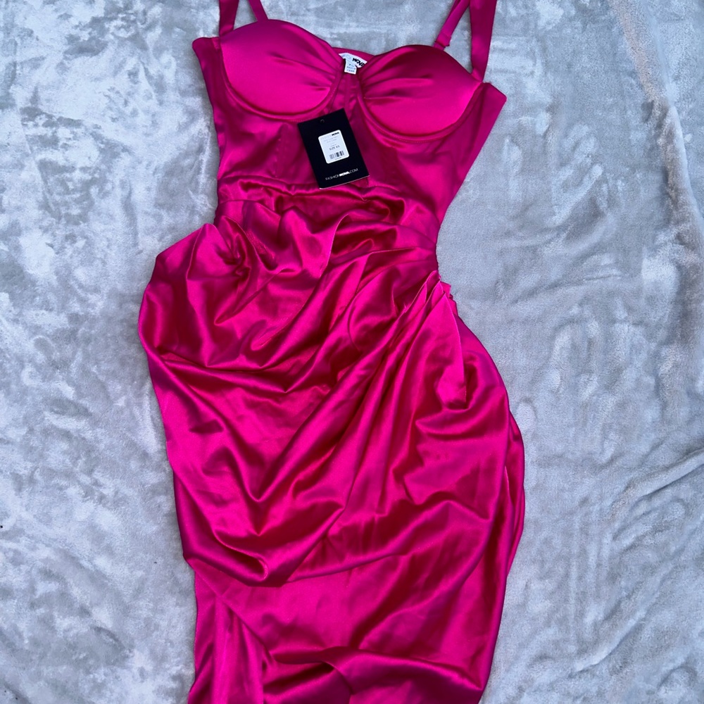 Fashion Nova Magenta Midi Dress